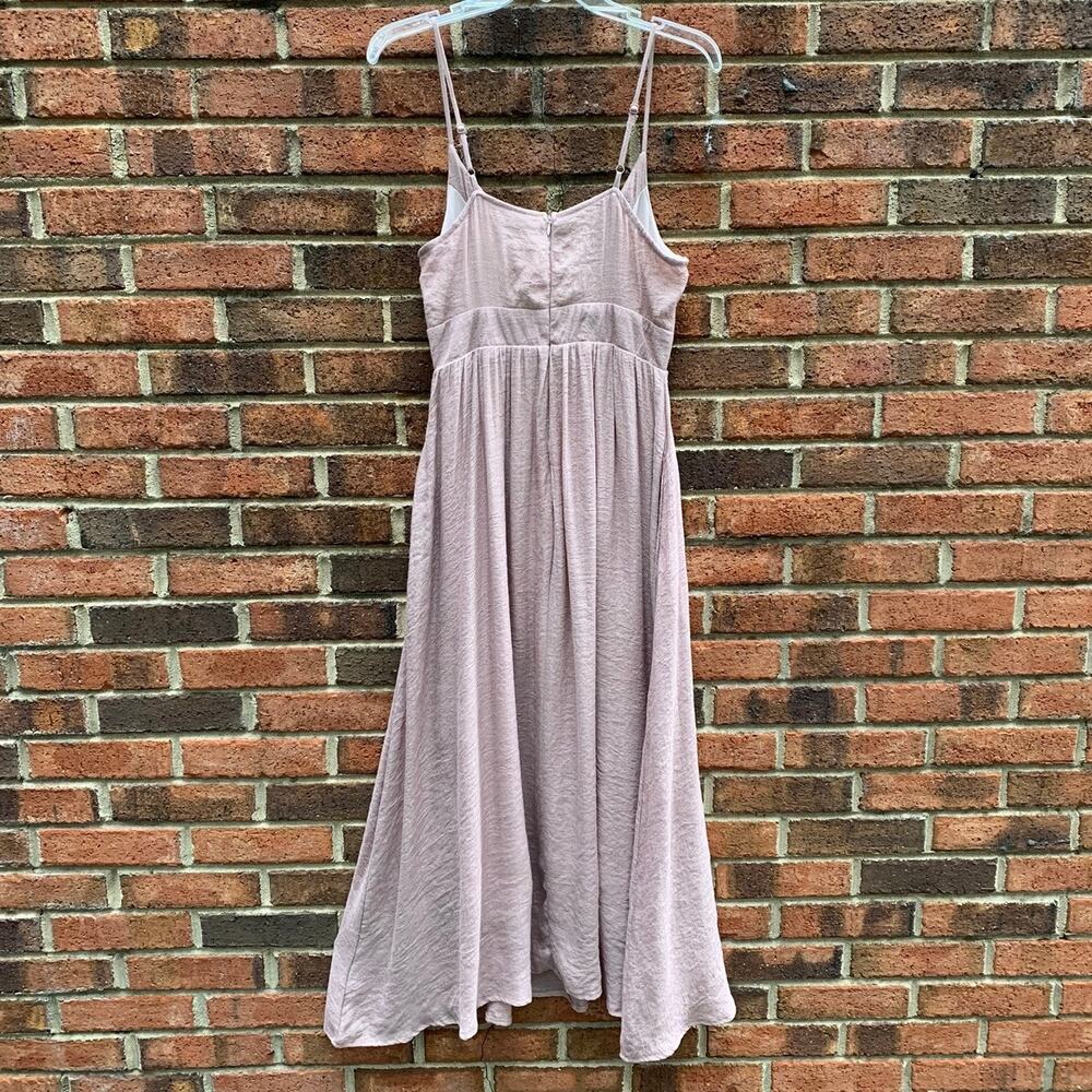 Listicle Front Tie Cutout Maxi Dress Mauve Adjustable Straps NEW Size M - Picture 6 of 12